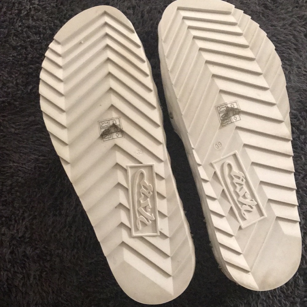 ASH White Studded leather Slides 8.5 US/39 EU - Picture 9 of 10